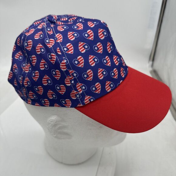 American Flag Heart Hat Cap Patriotic 4th Of July Memorial Labor Day - Picture 6 of 8
